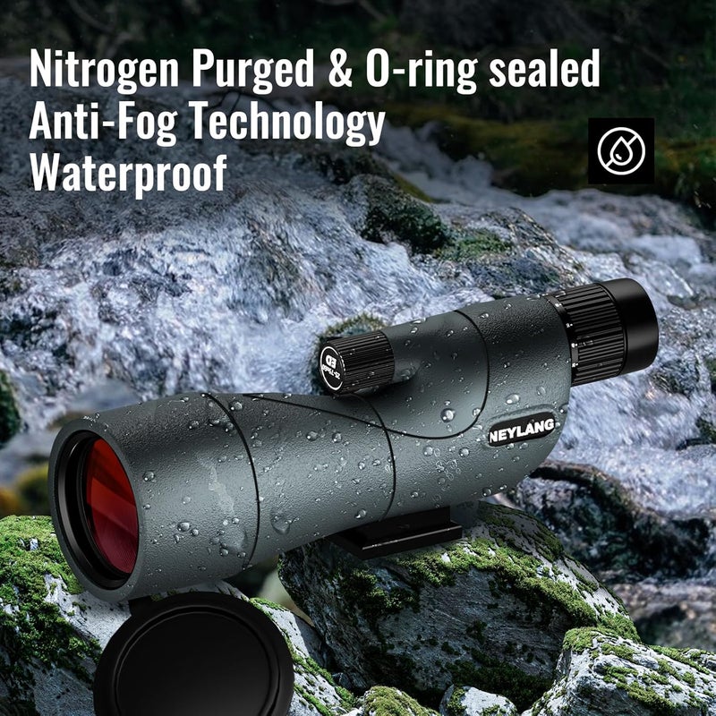NEYLANG 25-75X60 Spotting Scope for Shooting Hunting - Spotter Scopes with Tripod Phone Adapter Waterproof ED Scope for Target Shooting Bird Watching - Image 5